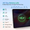 Android Tablet 10 Inch, 2025 Android 15 Tablet for Kids Adults, Octa-Core, 12GB RAM 128GB Storage 1TB Expandable, Dual Cameras 8MP 2MP, Split Screen, 6000mAh GPS Dual Speakers Face Unlock WiFi- Gray