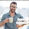 AI Translator Smart Glasses for Men Women, Bluetooth Audio Glasses with Photochromic Transition Lenses, Voice Assistant, Open Ear Lighweight Eyeware, Black