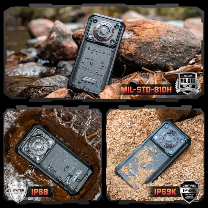 OUKITEL WP36 Pro Rugged Phone Unlocked- 24GB+256GB Cell Phone, 10600mAh Battery, 6.52" Display Smartphone, 13MP Camera, 128dB Loud Speaker, 4G Dual SIM Android 14 Phones, IP68/69K/NFC/OTG/GPS/T-Mobile - Image 9