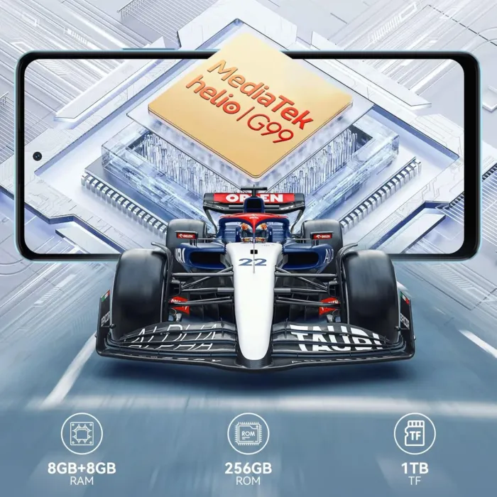 Blackview Shark8 Unlocked Phones, 16GB+256GB/SD 2TB Android Phones, MTK G99, 120Hz 6.78" FHD+, 33W Fast Charge 5000mAh, Android 13 Mobile Phone, 64MP Camera, NFC/Fingerprint/198g, T-Mobile Cellphone - Image 3