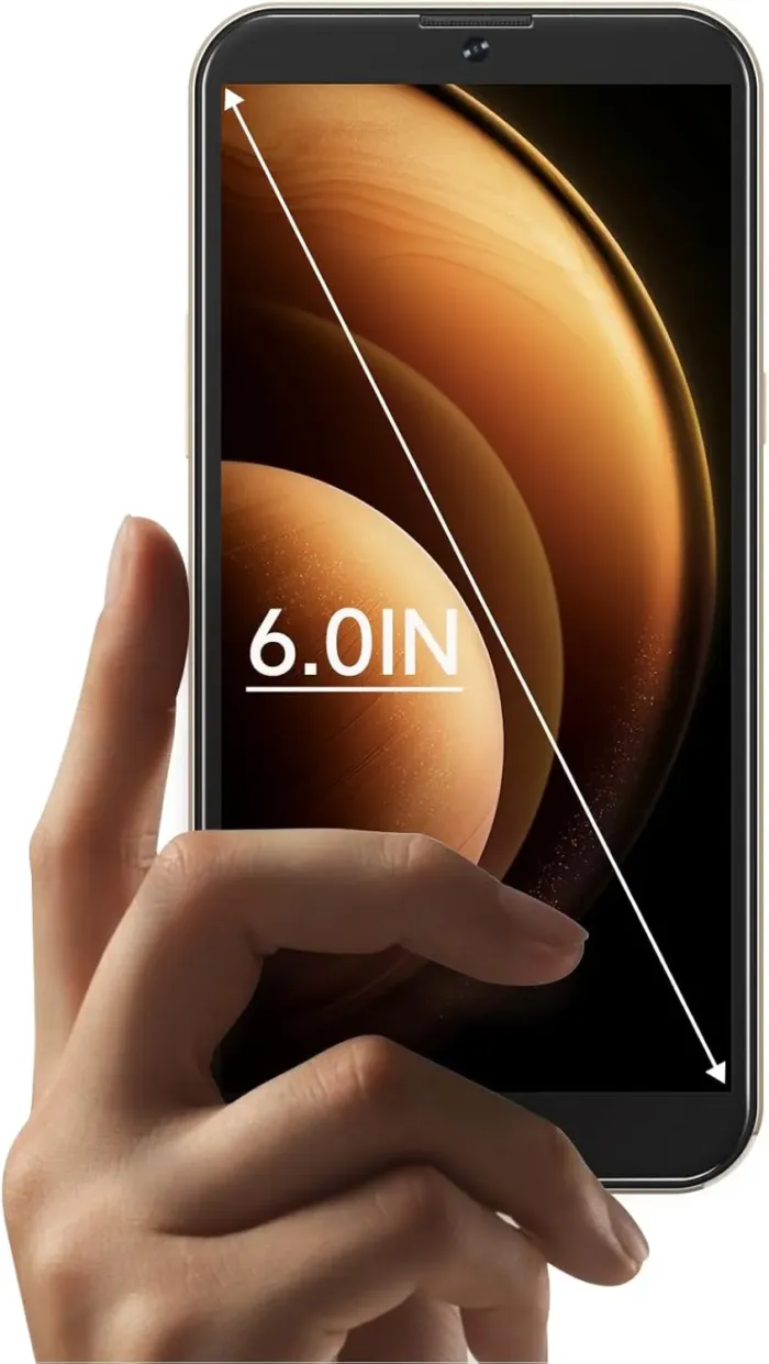 X3 2025 New Cheap 4G LTE GSM Unlocked Android Phones 6.0” Cell Phone 3000mAh Android Phone 8MP Smartphone 16GB Dual SIM for T-Mobile Only USA Market Face Unlocked (Gold) - Image 3