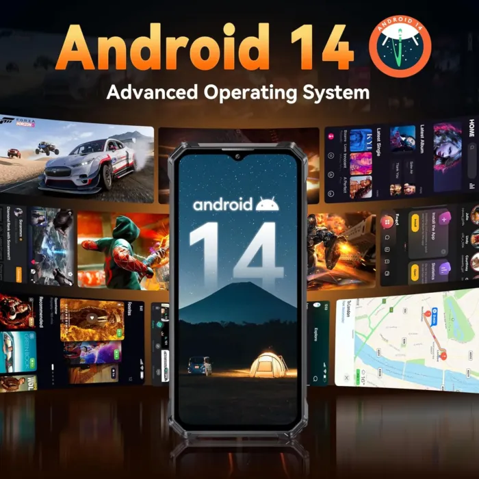 OUKITEL G1 Rugged Smartphone Unlocked - 24+256GB/1TB Android 14 Rugged Cellphones, 6.52” HD Display IP68/IP69K 10600mAh Battery 48MP Rear Camera Waterproof Phone, Fingerprint/Dual Sim/NFC 2025 - Image 3