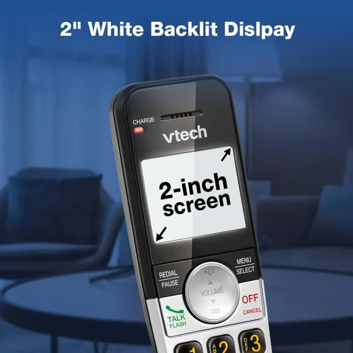 VTech Cordless Phone 2-Handset with Large Display and Big Buttons, DECT 6.0 with Caller ID/Call Waiting, Full Duplex Speakerphone, ECO Mode, Last 10 Number Redial, Easy to Use,VG231-2 - Image 5