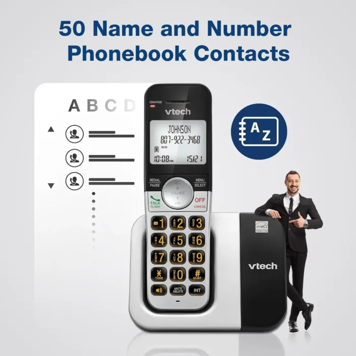VTech Cordless Phone 2-Handset with Large Display and Big Buttons, DECT 6.0 with Caller ID/Call Waiting, Full Duplex Speakerphone, ECO Mode, Last 10 Number Redial, Easy to Use,VG231-2 - Image 10