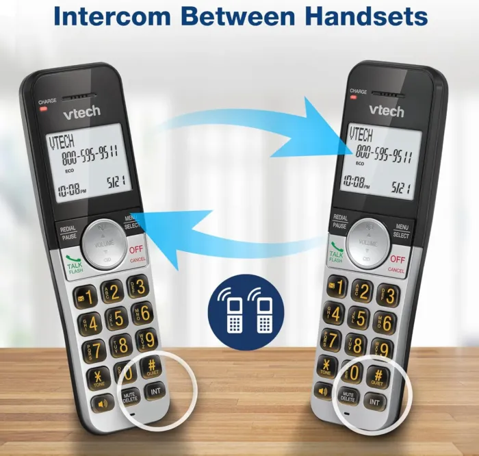VTech Cordless Phone 2-Handset with Large Display and Big Buttons, DECT 6.0 with Caller ID/Call Waiting, Full Duplex Speakerphone, ECO Mode, Last 10 Number Redial, Easy to Use,VG231-2 - Image 11
