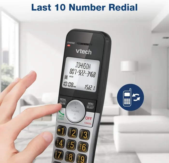 VTech Cordless Phone 2-Handset with Large Display and Big Buttons, DECT 6.0 with Caller ID/Call Waiting, Full Duplex Speakerphone, ECO Mode, Last 10 Number Redial, Easy to Use,VG231-2 - Image 13