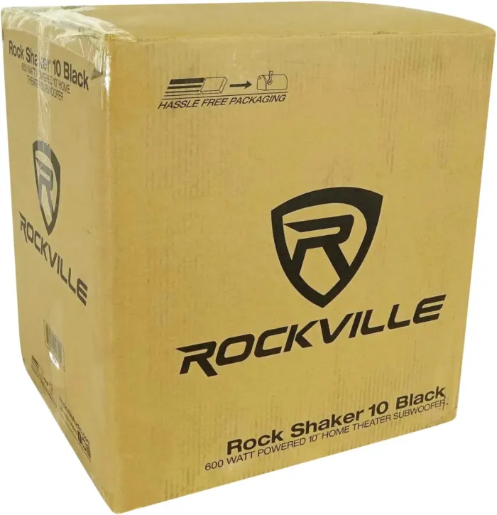 Rockville Rock Shaker 10 Black, 10" Powered Subwoofer, 600W, Deep Bass, Class-D Amp, RCA Inputs, Perfect for Home Theater & Studio - Image 9