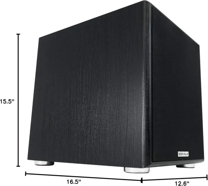 Rockville Rock Shaker 10 Black, 10" Powered Subwoofer, 600W, Deep Bass, Class-D Amp, RCA Inputs, Perfect for Home Theater & Studio - Image 10