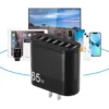 65W Super Fast Charge Wall Charger Adapter 5 USB Port + Type C Charger wholesale