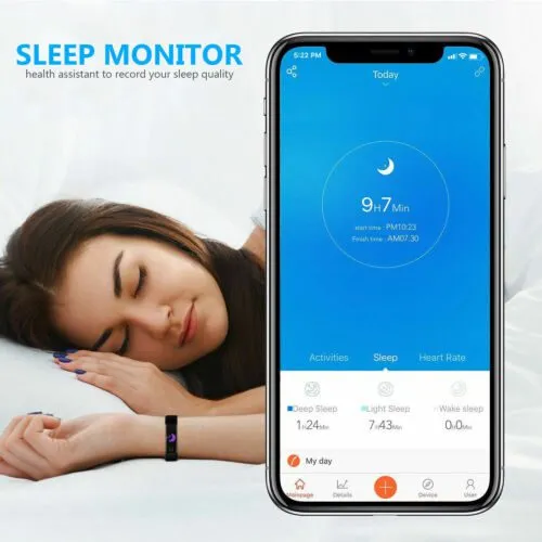 Fitness Smart Watch Activity Tracker Heart Rate For Women Men Oxygen BP Monitor