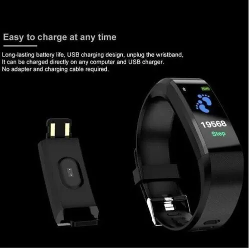 Fitness Smart Watch Activity Tracker Heart Rate For Women Men Oxygen BP Monitor