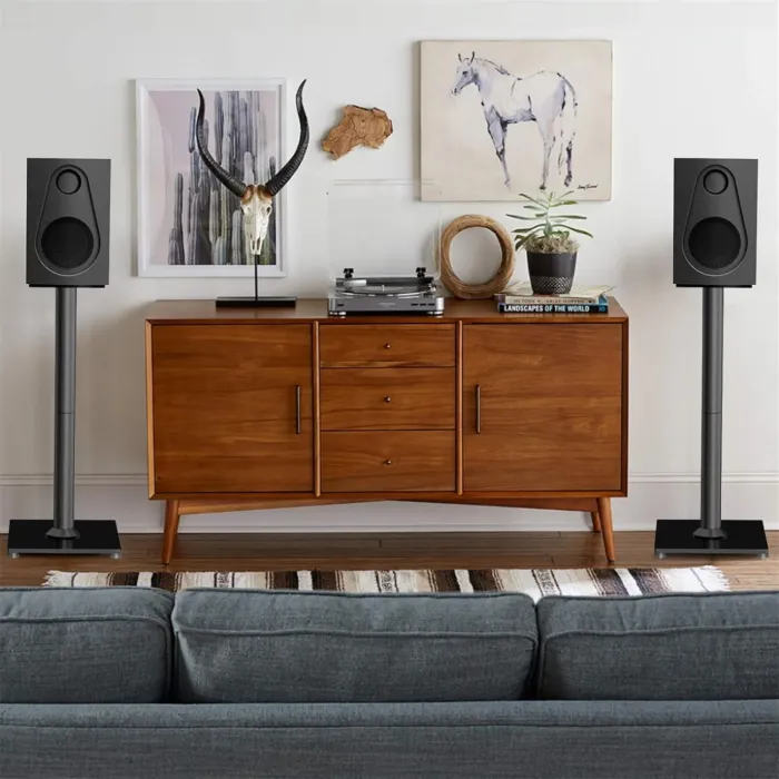 PERLESMITH Universal Floor Speaker Stands 26 Inch for Surround Sound, Klipsch, Sony, Edifier, Yamaha, Polk & Other Bookshelf Speakers Weight up to 22lbs - 1 Pair - Image 3