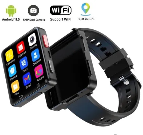 4G 3+32GB SMART WATCH 2.64" HD Screen,5MP +5MP Dual cameras SIM GPS Android 11.0