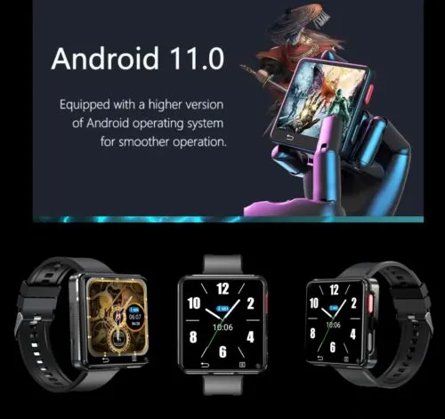 4G 3+32GB SMART WATCH 2.64" HD Screen,5MP +5MP Dual cameras SIM GPS Android 11.0