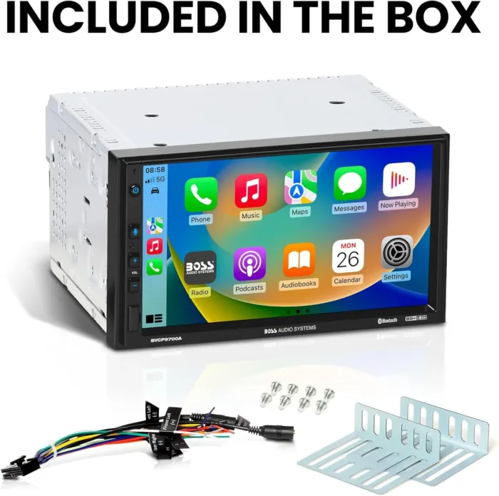 BOSS Audio Systems BVCP9700A Car Stereo - Apple CarPlay, Android Auto, Double Din, 7 Inch Touchscreen, Bluetooth, No CD DVD Player, AM/FM Radio Receiver - Image 6