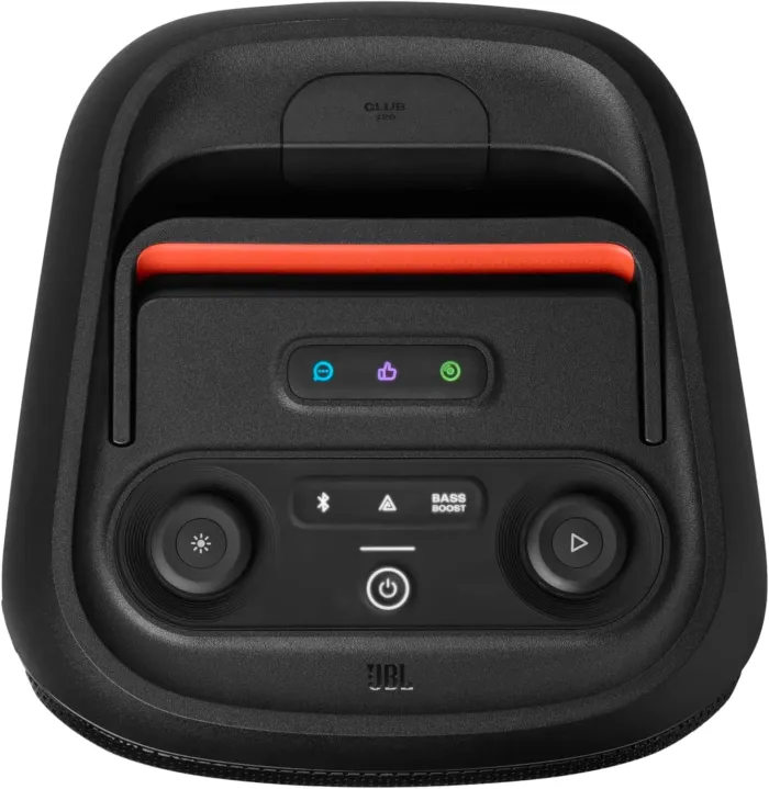 JBL PartyBox Club 120 - Portable Party Speaker with Foldable Handle, Powerful JBL Pro Sound, Futuristic lightshow, Up to 12 Hours of Play time, Splash Proof, Dual Mic & Guitar Inputs (Black) - Image 4