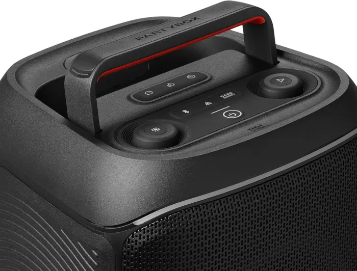 JBL PartyBox Club 120 - Portable Party Speaker with Foldable Handle, Powerful JBL Pro Sound, Futuristic lightshow, Up to 12 Hours of Play time, Splash Proof, Dual Mic & Guitar Inputs (Black) - Image 10