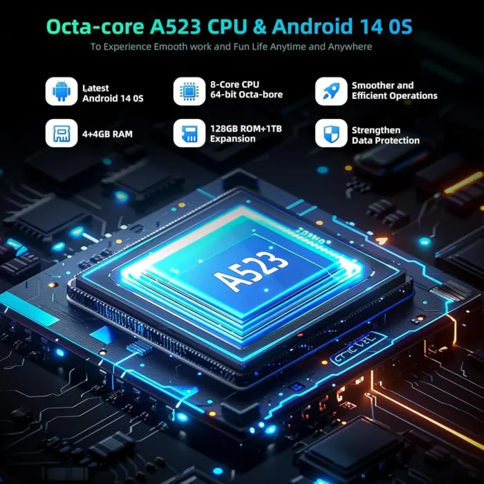 Android Tablet 10 Inch - Android 14 Octa Core 1.8GHz, Tablet with OTG Transmission and Wi-Fi 6G 10(4+6) GB + 128GB 6000mAh, 8+5MP Dual Camera,Bluetooth 5.3, Latest Tablets with Widevin L1 - Image 4