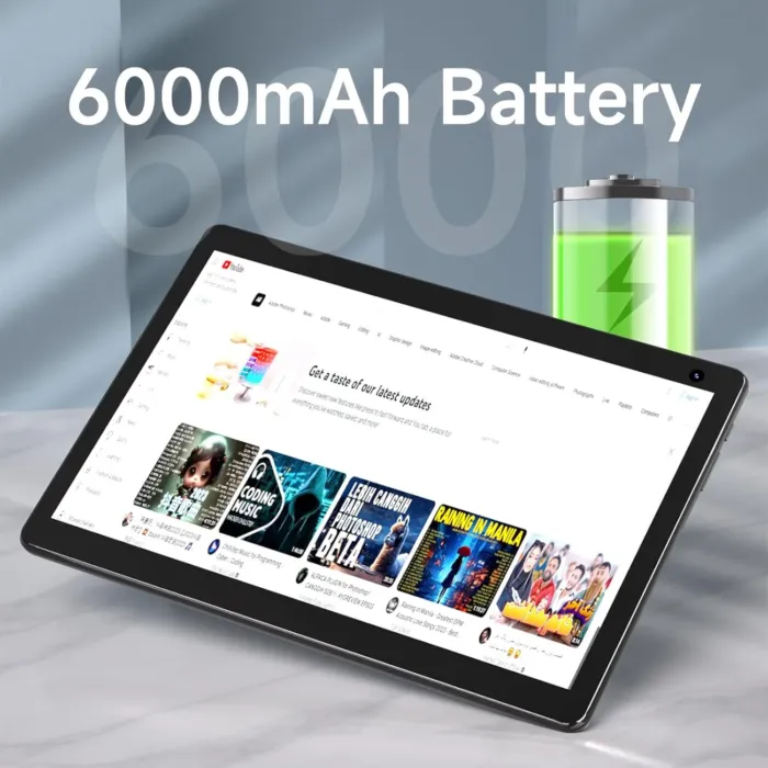 10 inch Android 14 Tablet, 6GB RAM 32GB ROM Powerful Quad-core CPU, 1280*800 Resolution Screen Tablet PC, 8MP Camera, 6000mAh Battery Computer, 2 in 1 Tablets with Keyboard, Case, Mouse, Stylus Laptop - Image 8