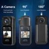 2.7K Thumb WiFi Action Camera, Wearable Body Camera Hands-Free POV Recording