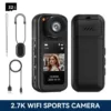 2.7K Thumb WiFi Action Camera, Wearable Body Camera Hands-Free POV Recording