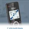 AT&T GL2101-2 DECT 6.0 2-Handset Cordless Home Phone with Call Block, Caller ID, Full-Duplex Handset Speakerphone, 2" White Backlit Display, Lighted Keypad (Graphite & Black)