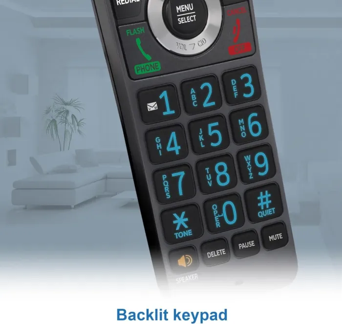 AT&T GL2101-2 DECT 6.0 2-Handset Cordless Home Phone with Call Block, Caller ID, Full-Duplex Handset Speakerphone, 2" White Backlit Display, Lighted Keypad (Graphite & Black) - Image 7