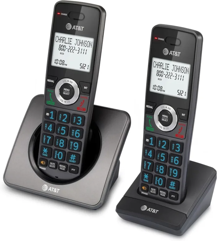 AT&T GL2101-2 DECT 6.0 2-Handset Cordless Home Phone with Call Block, Caller ID, Full-Duplex Handset Speakerphone, 2" White Backlit Display, Lighted Keypad (Graphite & Black) - Image 13