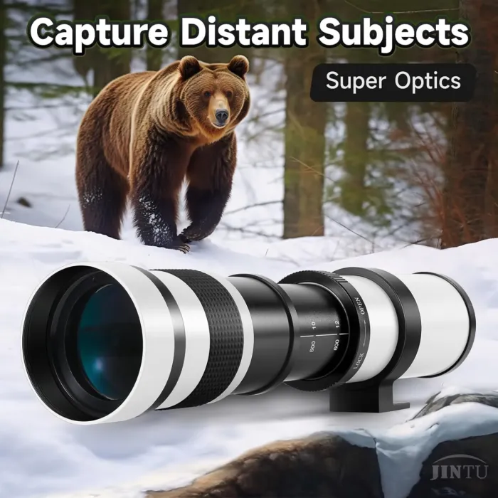 JINTU Telephoto Lens 420-800mm f/8.3 Manual for Canon EF Mount T7i T6 T6i T6s T7 T8i T3i, T4i, T5, T5i, SL2, SL1 4000D 2000D 80D 90D 5D III 6D 7D II 60D 70D 250D 750D 760D 1200D 1300D 2000D Cameras - Image 4