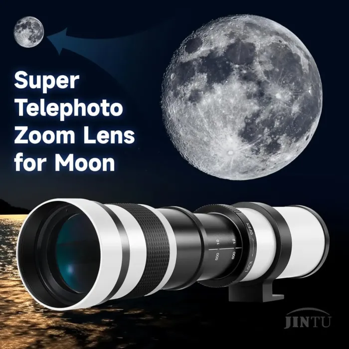 JINTU Telephoto Lens 420-800mm f/8.3 Manual for Canon EF Mount T7i T6 T6i T6s T7 T8i T3i, T4i, T5, T5i, SL2, SL1 4000D 2000D 80D 90D 5D III 6D 7D II 60D 70D 250D 750D 760D 1200D 1300D 2000D Cameras - Image 6