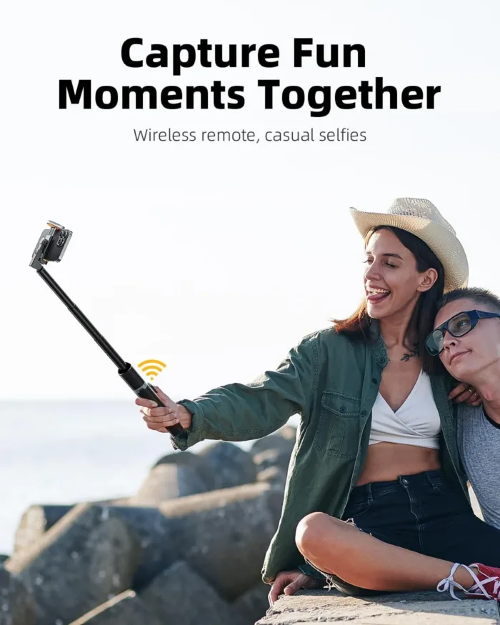 TODI 63" Cell Phone Selfie Stick Tripod, Portable Tripod for iPhone with Wireless Remote, Extendable Smartphone Stand, All-in-1, Compatible with iPhone/Android - Image 4