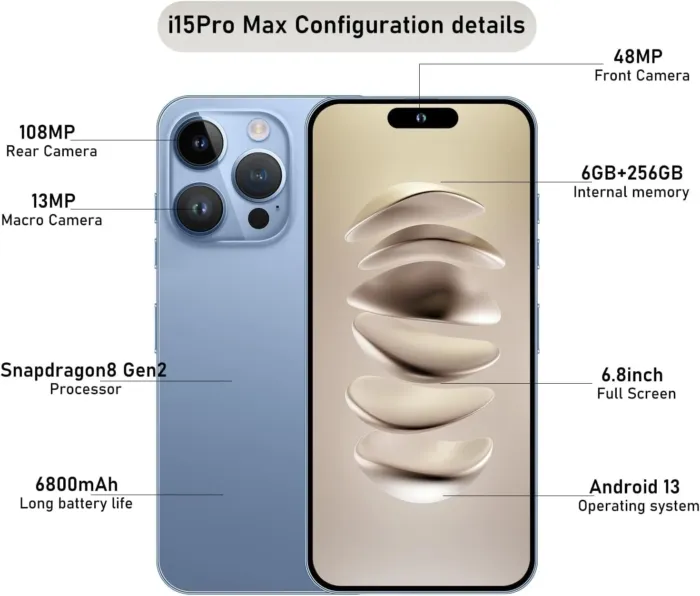 A15 Phone (Blue) - Image 4
