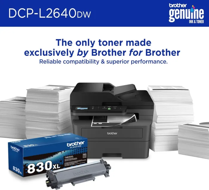 Brother DCP-L2640DW Wireless Compact Monochrome Multi-Function Laser Printer with Copy and Scan, Duplex, Mobile, Black & White | Includes Refresh Subscription Trial(1), Amazon Dash Replenishment Ready - Image 5