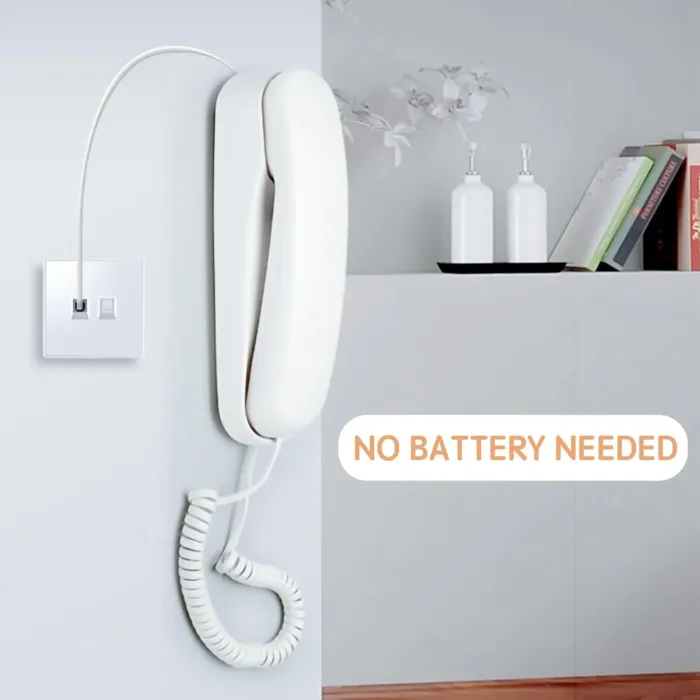 Corded Phone for Home, Durable landline Phone with Large Buttons for Seniors, Versatile Mini Phone for The Home, Office, and More(White) - Image 3
