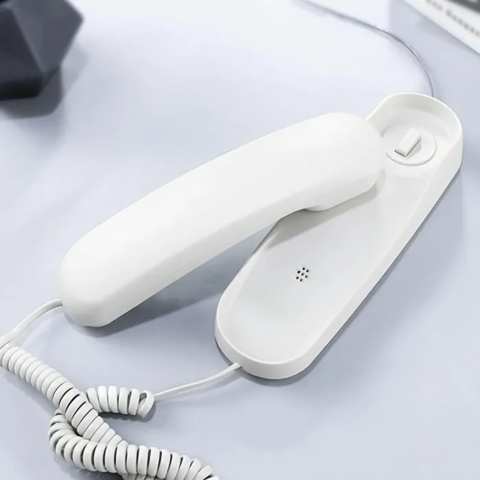 Corded Phone for Home, Durable landline Phone with Large Buttons for Seniors, Versatile Mini Phone for The Home, Office, and More(White) - Image 4