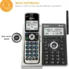 AT&T Cordless Phone 5 Handset with Bluetooth, Landline Phones for Home, Answering System, Smart Call Blocker, DECT 6.0 Extended Range, 2" Backlit Screen, Lighted Keypad with Big Buttons, BL3107-5