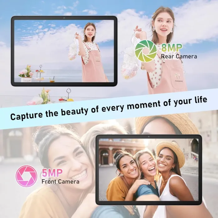 Blackview 10 inch Android Tablet, 2025 Android 14 Tablet with 12(4+8) GB+128GB 2TB Expand, Dual Speakers and Camera, BT5.3, WiFi 6, Google GMS, 2.0GHz CPU, Support Widevine L1, PC Mode,Blue - Image 5