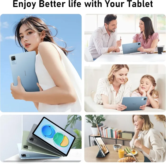 Blackview 10 inch Android Tablet, 2025 Android 14 Tablet with 12(4+8) GB+128GB 2TB Expand, Dual Speakers and Camera, BT5.3, WiFi 6, Google GMS, 2.0GHz CPU, Support Widevine L1, PC Mode,Blue - Image 9