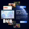 10.1" Window 11 Pro Tablet PC 12GB RAM 256GB SSD, Intel Core m3 Processor (up to 3.4 GHz), HD Touchscreen, BT5.0 WiFi 5, Type-C, Micro HDMI, Dual Webcam, Space Gray (Keyboard Sold Separately)