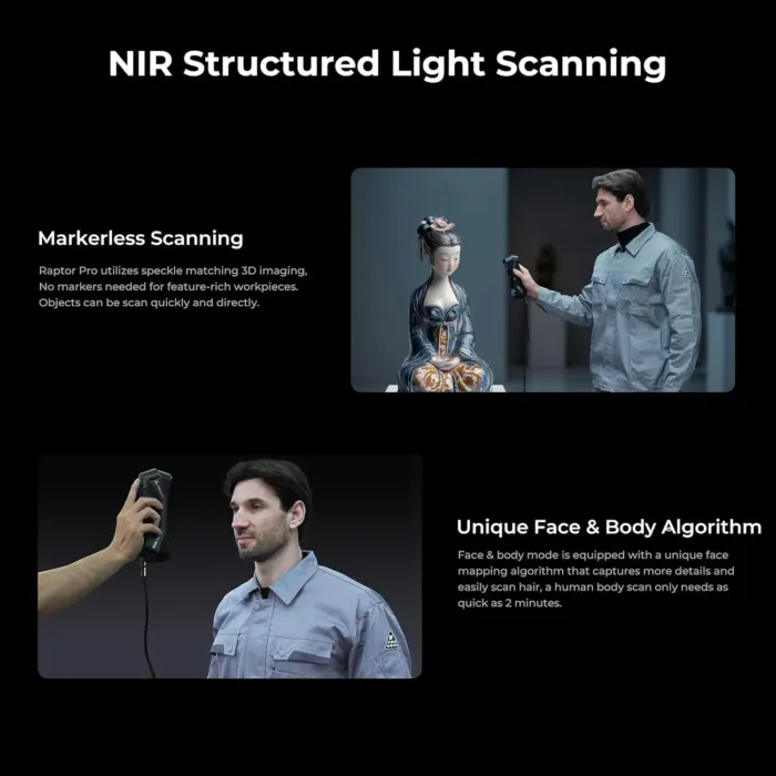 Creality 3D Scanner Raptor Pro and Scan Bridge Wireless Scanning for 3D Scanning, High Precision 0.02mm, 60FPS Scanning Speed, 22+7 Blue Laser Lines - Image 5