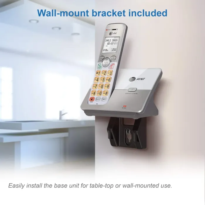 AT&T EL51203 2 Handset DECT 6.0 Cordless Home Phone Full-Duplex Handset Speakerphone, Backlit Display, Lighted Keypad, Caller ID/Call Waiting, Phonebook, Eco Mode, Voicemail Key, Quiet Mode,Intercom - Image 9