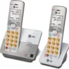 AT&T EL51203 2 Handset DECT 6.0 Cordless Home Phone Full-Duplex Handset Speakerphone, Backlit Display, Lighted Keypad, Caller ID/Call Waiting, Phonebook, Eco Mode, Voicemail Key, Quiet Mode,Intercom