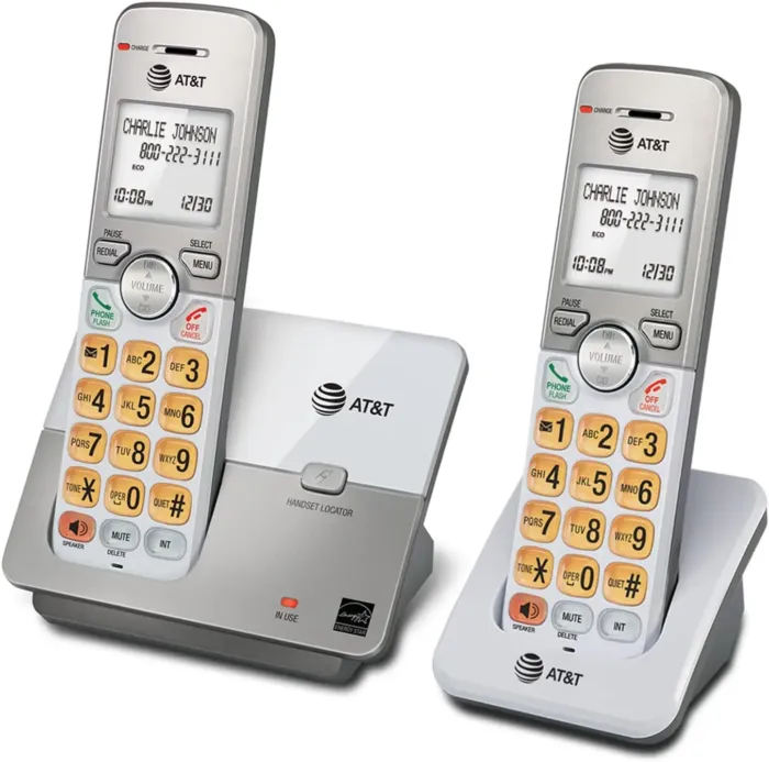 AT&T EL51203 2 Handset DECT 6.0 Cordless Home Phone Full-Duplex Handset Speakerphone, Backlit Display, Lighted Keypad, Caller ID/Call Waiting, Phonebook, Eco Mode, Voicemail Key, Quiet Mode,Intercom - Image 12