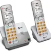 AT&T EL51203 2 Handset DECT 6.0 Cordless Home Phone Full-Duplex Handset Speakerphone, Backlit Display, Lighted Keypad, Caller ID/Call Waiting, Phonebook, Eco Mode, Voicemail Key, Quiet Mode,Intercom