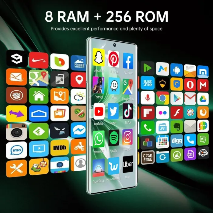 Reno 11 Pro Android Phone 8GB+256GB Unlocked Phone 6000 mAh Large Battery Unlocked Phone 50MP+13MP Camera Smartphone 4G Dual SIM (Jade Green) - Image 4