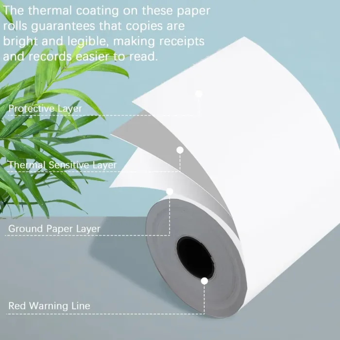 (5 Rolls) 2 1/4 x 50 Thermal Receipt Paper Rolls, POS Cash Register Paper Rolls, BPA Free 2.25x50ft Long Per Thermal Paper Receipt - Image 4