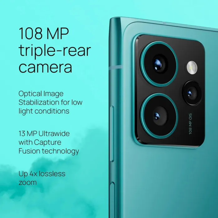 Skyline 5G | Android 14 | Unlocked Smartphone | Dual SIM | US Version | 8/256GB | 6.55" 144Hz pOLED Screen | 108MP Triple Camera | 50MP Selfie Camera | Blue Topaz - Image 4