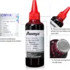 Aomya Ink Refill kit 5x100ml for Canon 250 251 270 271 280 281 1200 2200 PG240 CL241 PG245 CL246 PG210 Refillable Ink Cartridge CIS CISS System with 5 Syringes (PBK, BK, C, M, Y)
