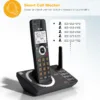 AT&T 4-Handset Expandable DECT 6.0 Cordless Home Phone with Large Display, Big Buttons, Answering Machine, Smart Call Blocker, Long Range, Caller ID, Speakerphone, Intercom: CL82418 (Charcoal Black)