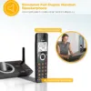 AT&T 4-Handset Expandable DECT 6.0 Cordless Home Phone with Large Display, Big Buttons, Answering Machine, Smart Call Blocker, Long Range, Caller ID, Speakerphone, Intercom: CL82418 (Charcoal Black)